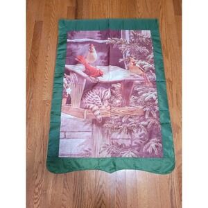 Flag Large 40 X 28 in. Persis Clayton  Cardinal And‎ Cat Hunter Green Home Decor